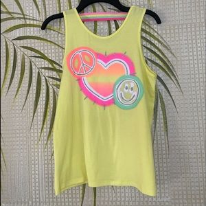 Wonder Nation Peace Love Smile Tank top Youth Size L